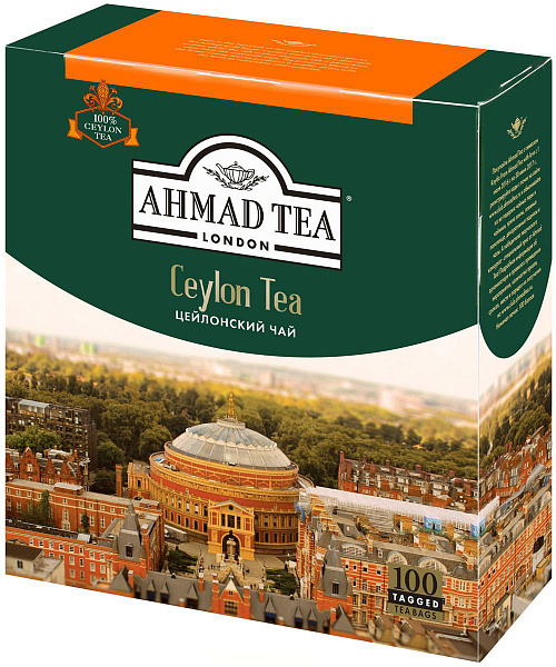 Чай черный Ahmad Ceylon Tea 100 саше по 2г. фото в онлайн-магазине Kofe-Da.ru